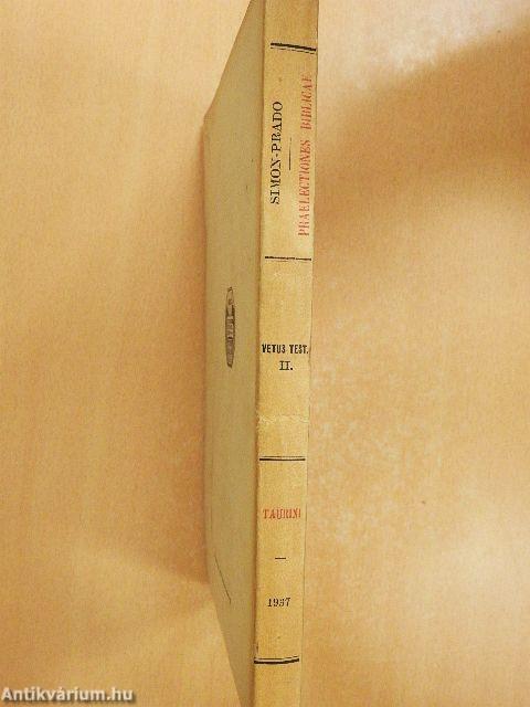 Praelectiones Biblicae II.