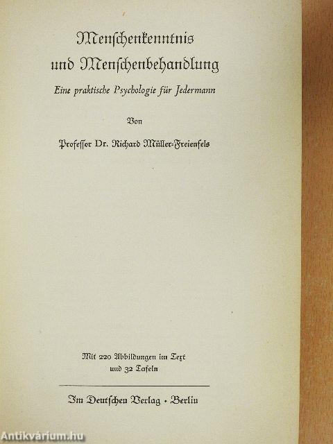 Menschenkenntnis und Menschenbehandlung (gótbetűs)