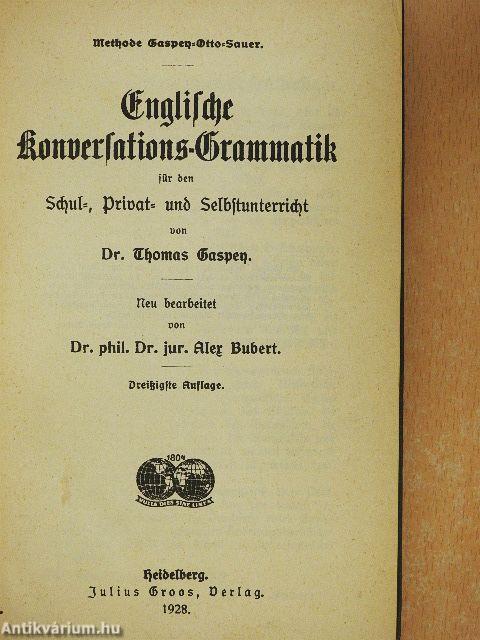 Englische konversations-Grammatik