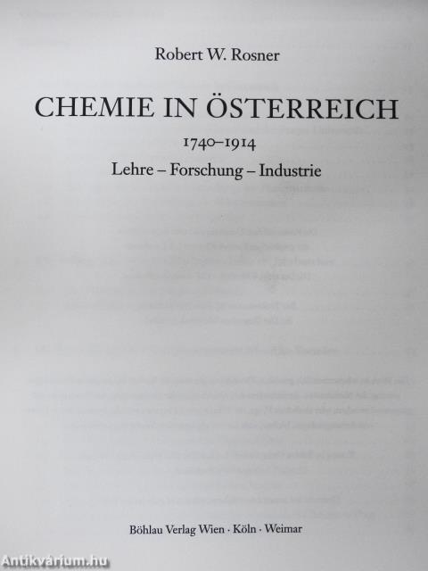 Chemie in Österreich (aláírt példány)