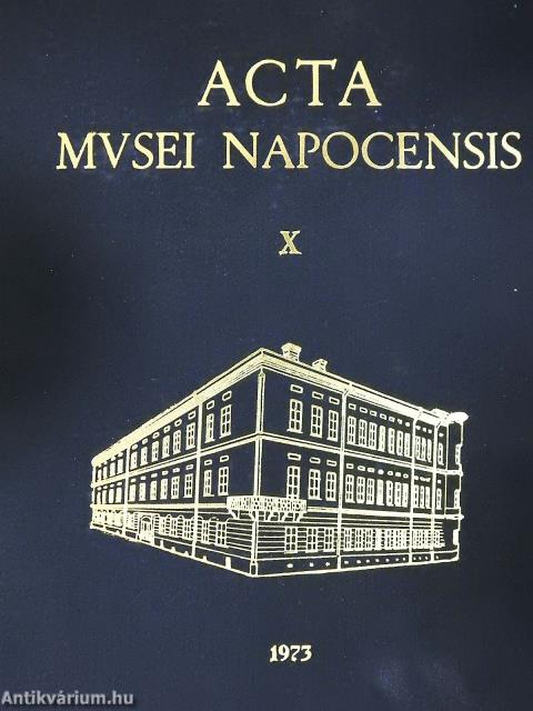 Acta Musei Napocensis X. (aláírt példány)