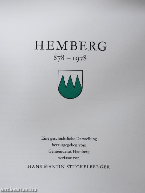 Hemberg 878-1978 (dedikált példány)