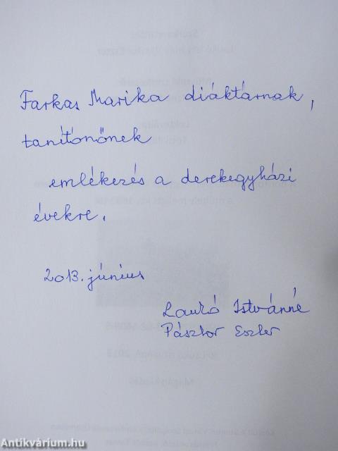 Derekegyház oktatási intézményeinek története (dedikált példány)