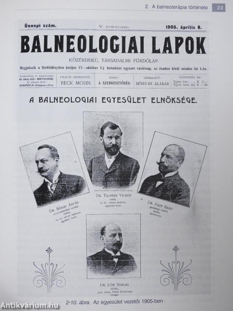 Balneoterápia és hidroterápia (dedikált példány)