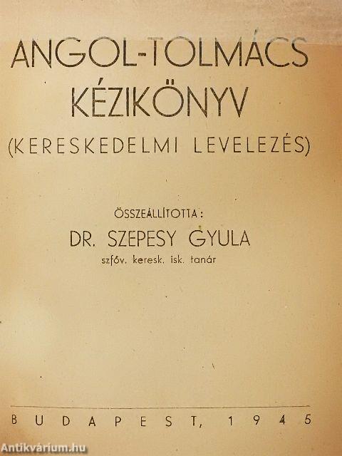 Angol-tolmács kézikönyv