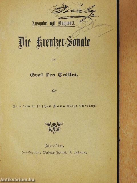 Die kreutzer-Sonate (gótbetűs)