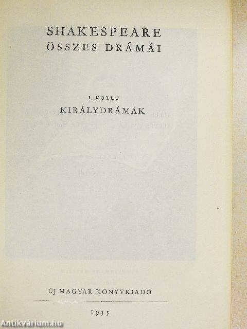 Shakespeare összes drámái I.