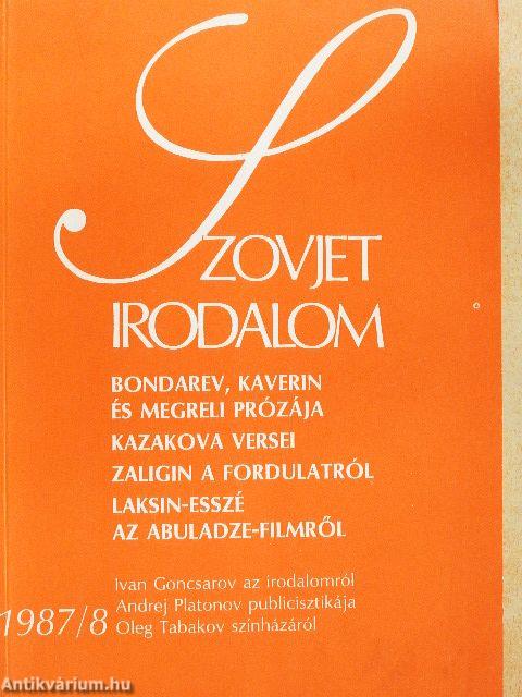 Szovjet Irodalom 1987/8.