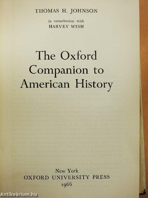 The Oxford Companion to American History