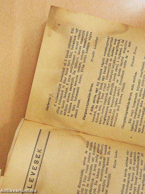 Az Uj Idők második receptkönyve (rossz állapotú)