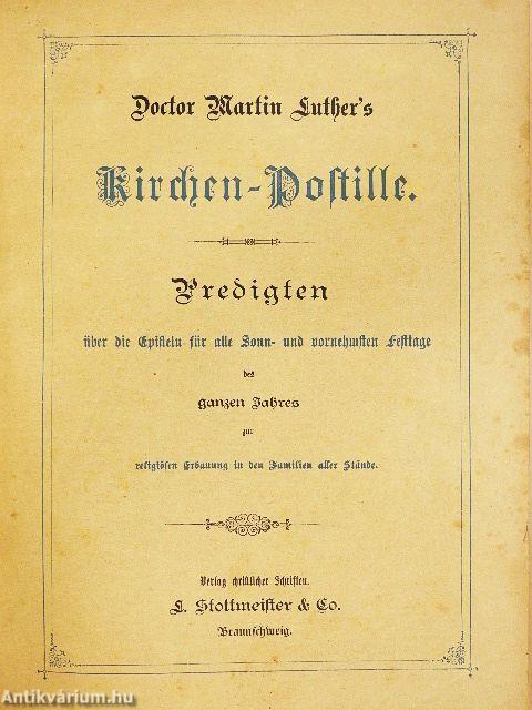 Dr. Martin Luther's Kirchen-Postille (gótbetűs)