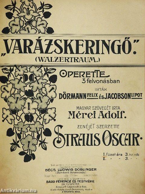 Kották egyedi gyűjteménye keringőkhöz, sanzonokhoz és operákhoz, hangszeres kíséretre és énekhangra