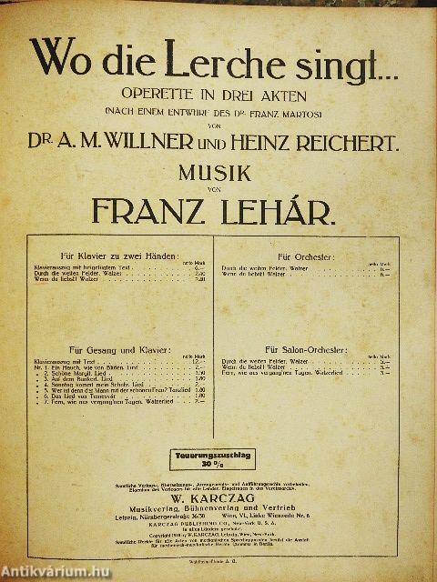 Kották egyedi gyűjteménye keringőkhöz, sanzonokhoz és operákhoz, hangszeres kíséretre és énekhangra