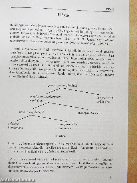 Szövegmondat-összetevők lehetséges lineáris elrendezéseinek elemzéséhez