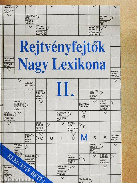 Rejtvényfejtők Nagy Lexikona II.