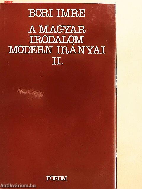 A magyar irodalom modern irányai II. 