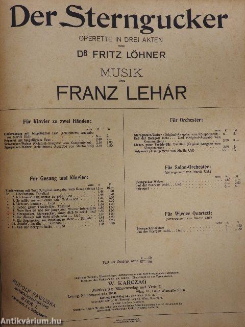 Kották egyedi gyűjteménye keringőkhöz, sanzonokhoz és operákhoz, hangszeres kíséretre és énekhangra