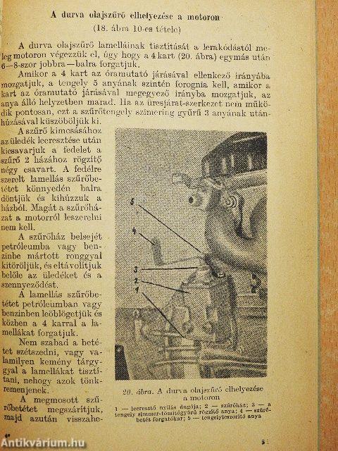 A Moszkvics 408, 426 és 433 típusú gépkocsik kezelési utasítása