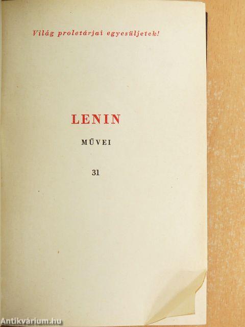V. I. Lenin művei 31.