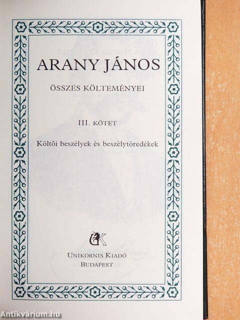 Arany János összes költeményei III. 