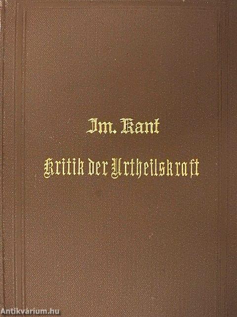 Kritik der Urtheilskraft (gótbetűs)