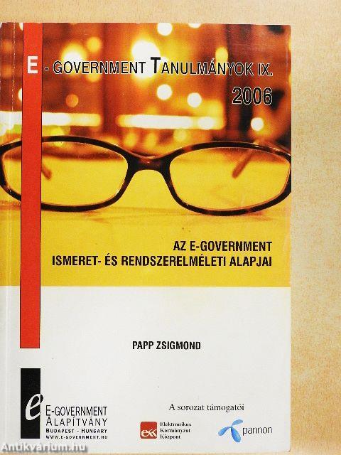 Az E-Government ismeret- és rendszerelméleti alapjai