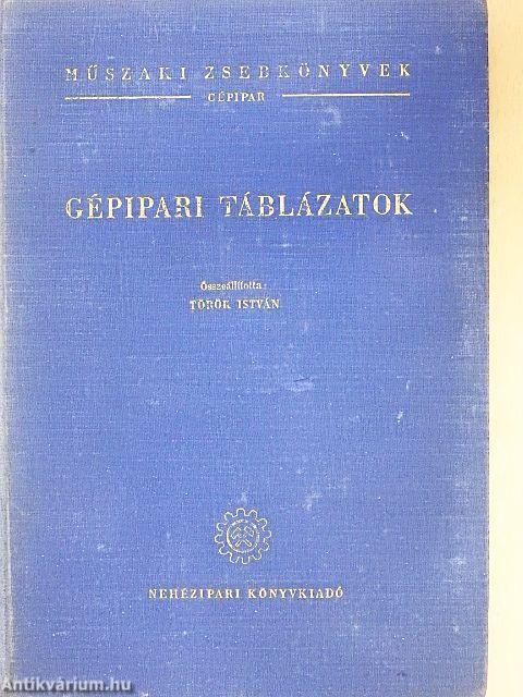 Gépipari táblázatok