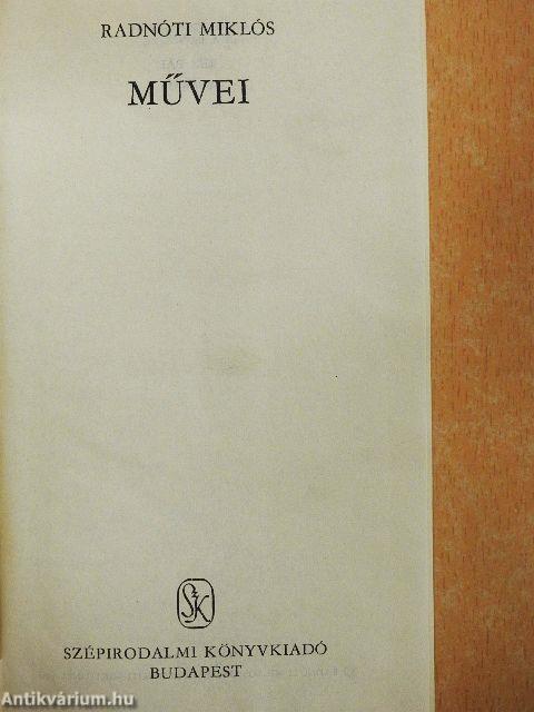 Radnóti Miklós művei