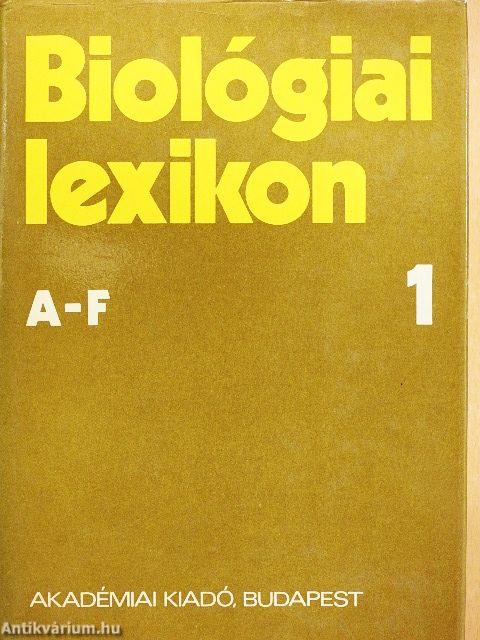 Biológiai lexikon 1-4.