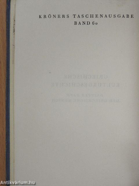Griechische Kulturgeschichte III.