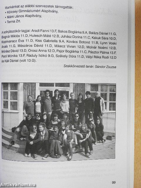 A Kölcsey Ferenc Gimnázium Évkönyve a 2009-2010-es tanévről
