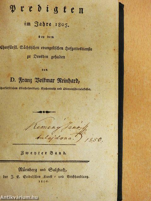 Predigten im Jahre 1805. II. (gótbetűs)
