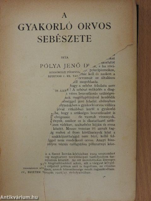 A gyakorló orvos sebészete (rossz állapotú)