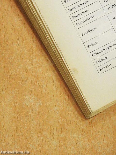 Kémiai összefoglaló