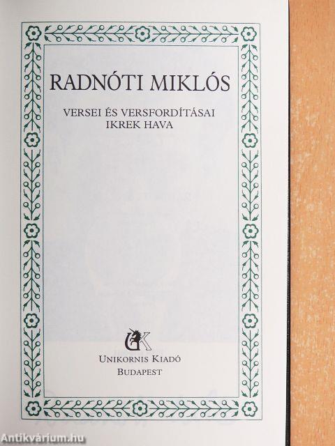 Radnóti Miklós versei és versfordításai/Ikrek hava