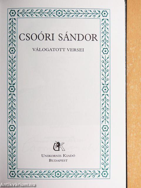 Csoóri Sándor válogatott versei