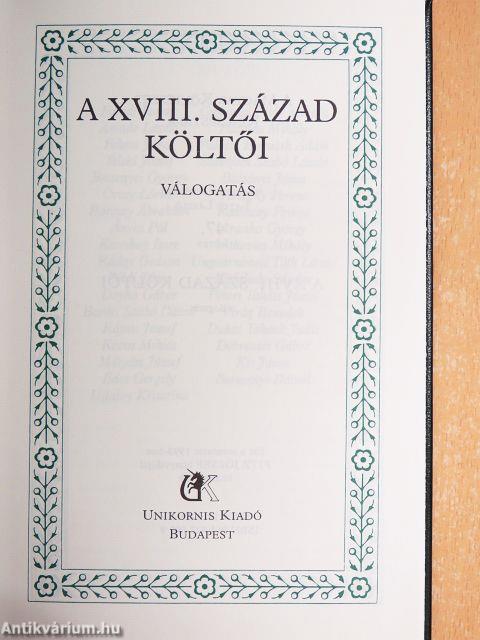 A XVIII. század költői