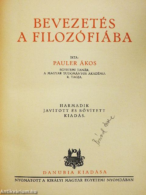 Bevezetés a filozófiába