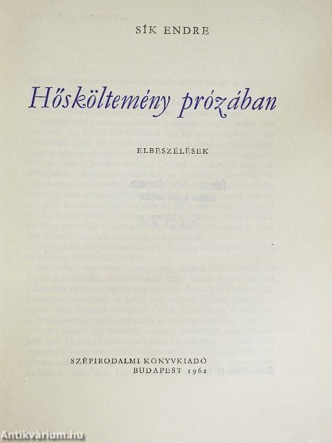 Hősköltemény prózában