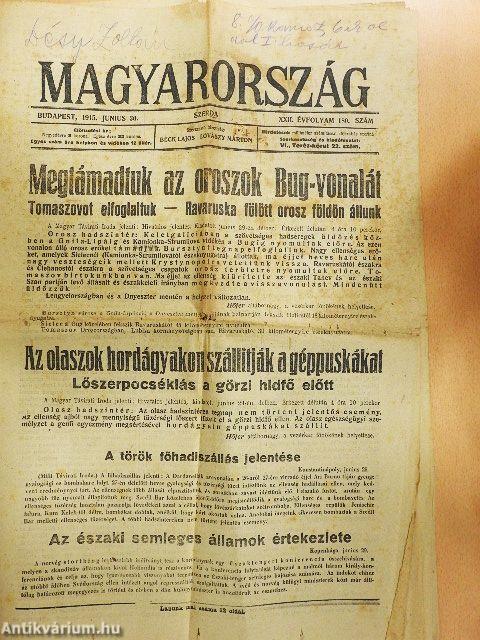Magyarország 1915. junius 30.