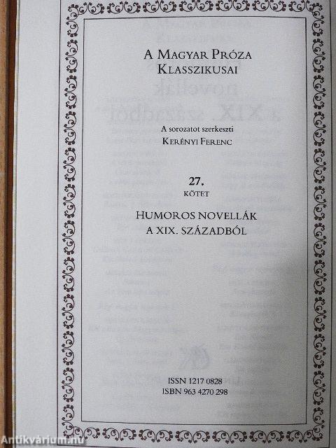 Humoros novellák a XIX. századból