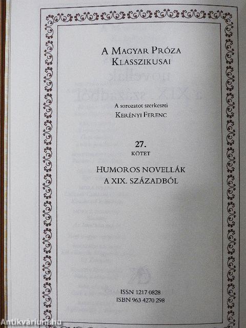 Humoros novellák a XIX. századból