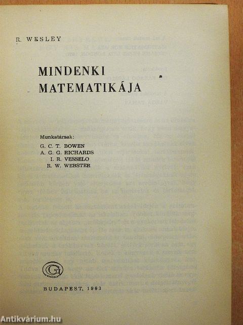 Mindenki matematikája