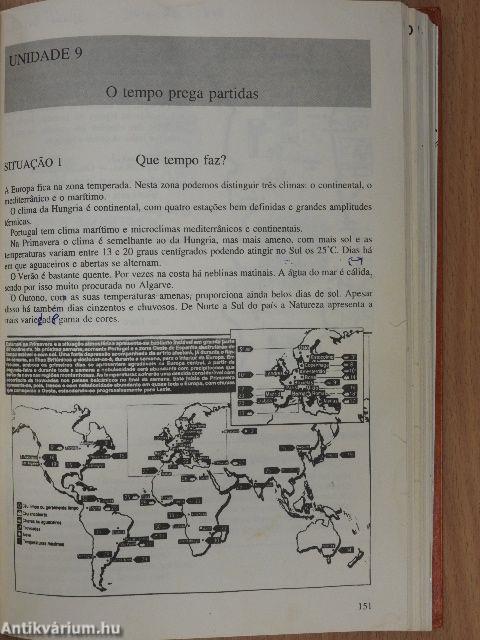 Portugál nyelvkönyv (rossz állapotú)