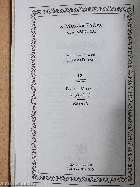 A gólyakalifa/Kártyavár 