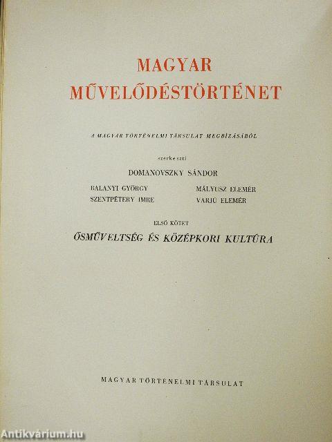 Magyar művelődéstörténet 1. (rossz állapotú)
