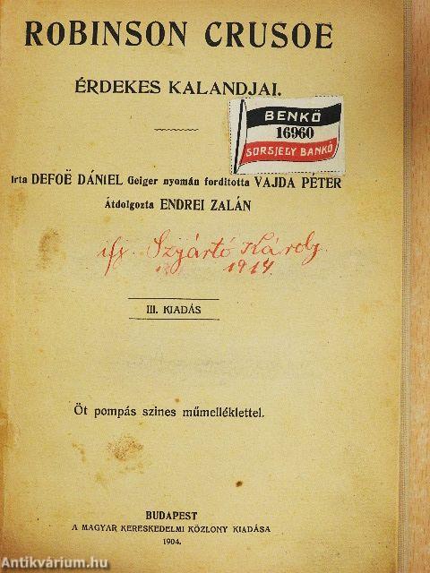 Robinson Crusoe érdekes kalandjai