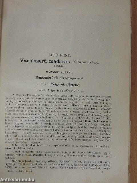 Brehm - Az állatok világa 5. (rossz állapotú)