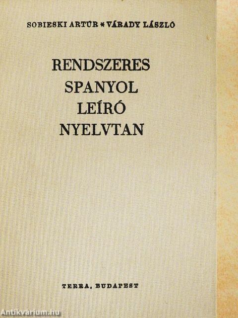 Rendszeres spanyol leíró nyelvtan