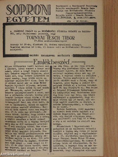 Soproni Egyetem (vegyes számok) (17 db)